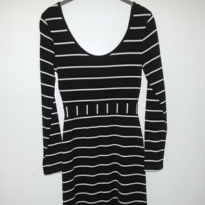 Black and White Striped Springtime Dress